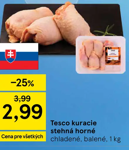 Tesco kuracie stehná horné