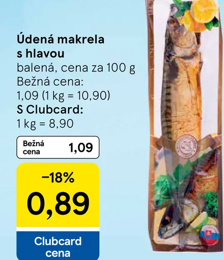 Údená makrela s hlavou