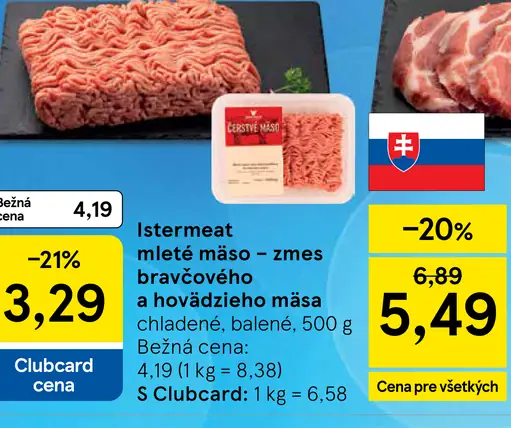 Istermeat mleté mäso – zmes bravčového a hovädzieho