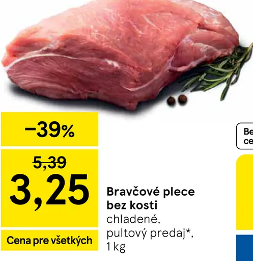 Bravčové plece bez kosti