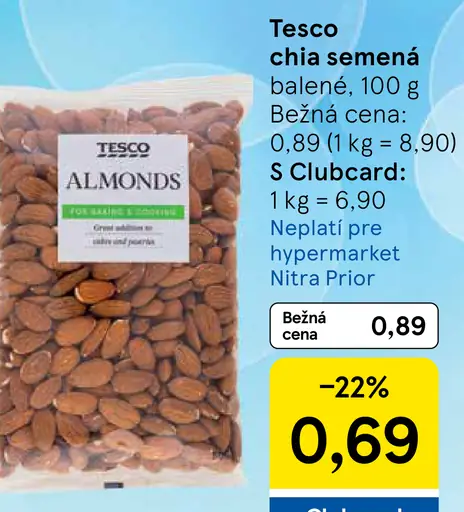 Tesco chia semená