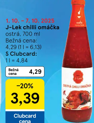 J-Lek ostrá chilli omáčka