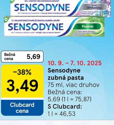 Sensodyne zubná pasta