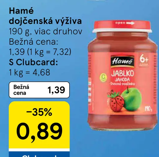 Hamé dojčenská výživa