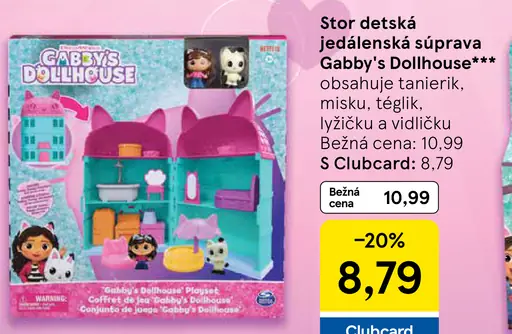 Stor detská jedálenská súprava Gabby's Dollhouse