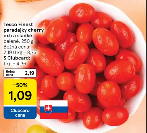Tesco Finest paradajky cherry extra sladké
