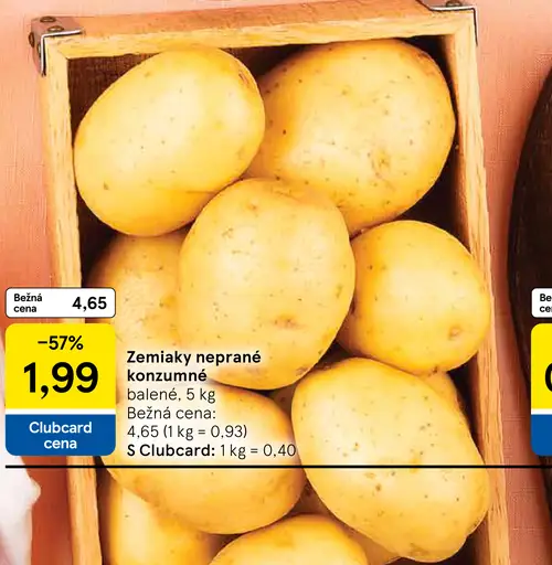 Zemiaky neprané konzumné