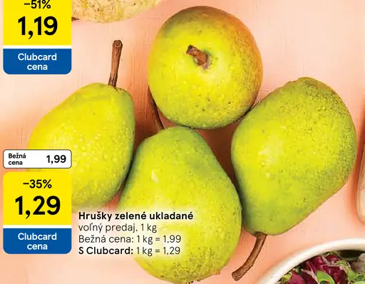Hrušky zelené
