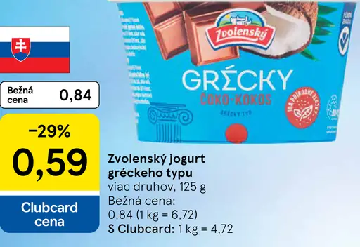 Zvolenský jogurt gréckeho typu Chia-Kokos
