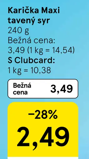 Karička črievko Maxi tavený syr