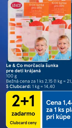 Le & Co Morčacia šunka pre deti krájaná
