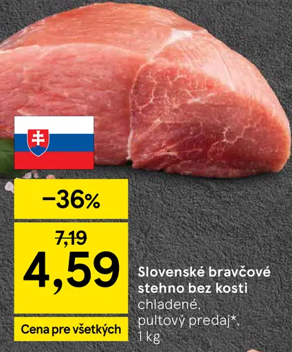 Slovenské bravčové stehno bez kosti
