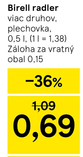 Birell radler plechovka