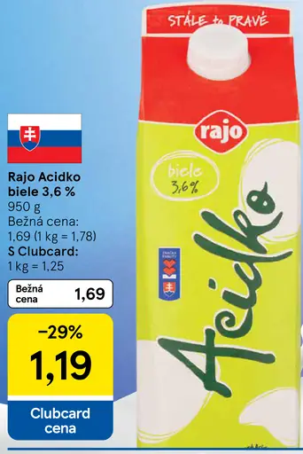 Rajo Acidko Biele 3,6%