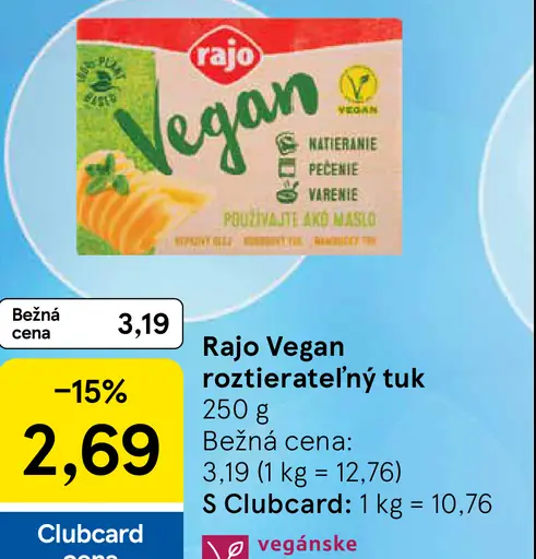 Rajo Vegan Roztierateľný tuk