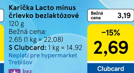 Karička Lacto minus črievko bezlaktózové
