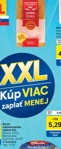 Tauris Zipser šunka originál