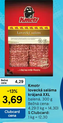 Kmotr lovecká saláma krájaná