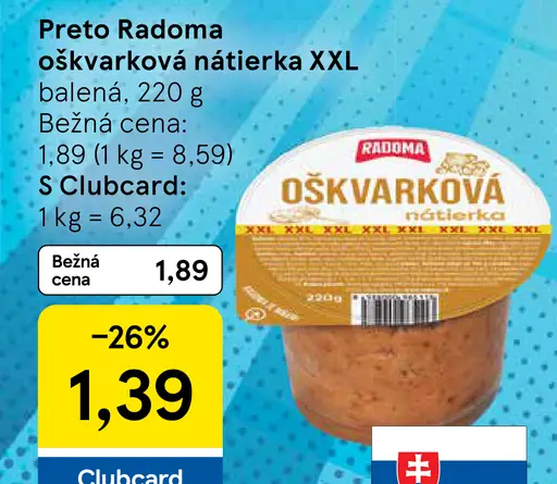 PRETO Radoma Oškvarková nátierka