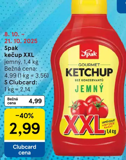 Spak kečup jemný XXL
