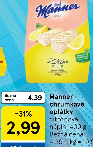 Manner oblátky citrónové