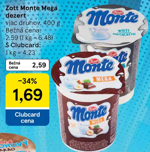Zott Monte Mega dezert