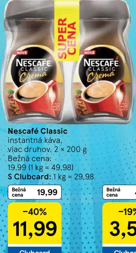 NESCAFÉ CLASSIC, instantná káva