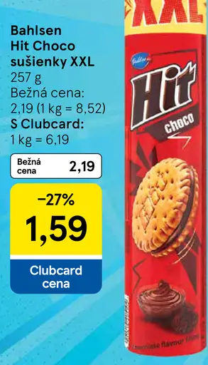 Bahlsen Hit Choco sušienky XXL