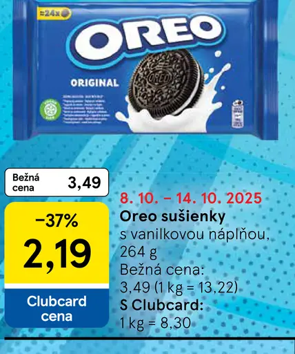 Oreo sušienky s vanilkovou náplňou