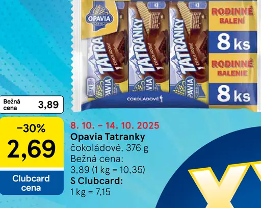Opavia Tatranky čokoládové