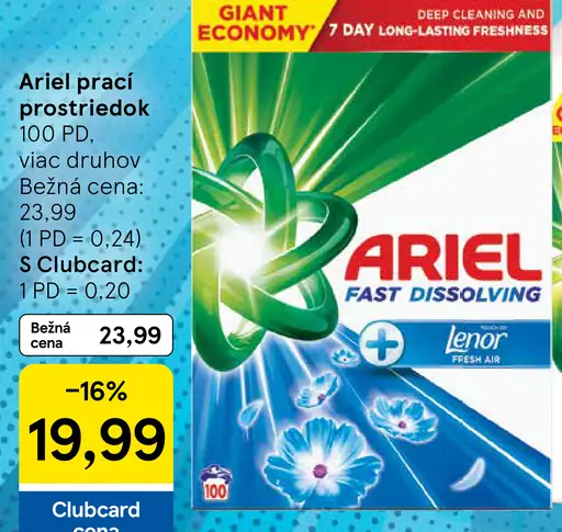 Ariel prací prostriedok