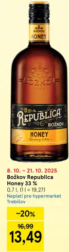Božkov Republica Honey 33 %