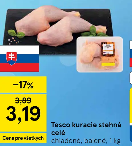 Tesco kuracie stehná celé
