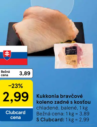 Kukkonia bravčové koleno zadné s kosťou