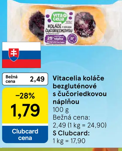 Vitacelia koláče bezgluténové s čučoriedkovou náplňou