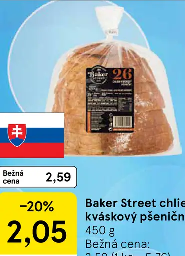 Baker Street Chlieb kváskový pšeničný