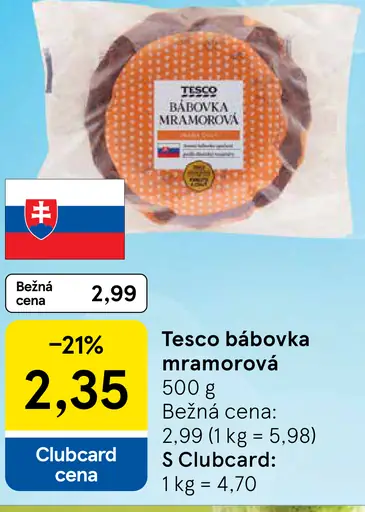 Tesco bábovka mramorová