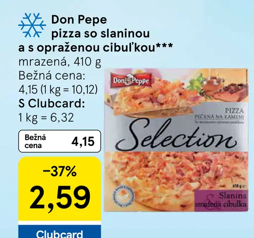 Don Pepe pizza so slaninou a opečenou cibuľkou
