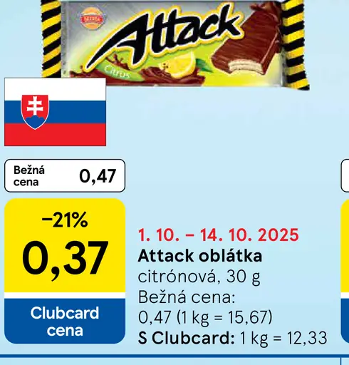 Attack oblátka citrónová