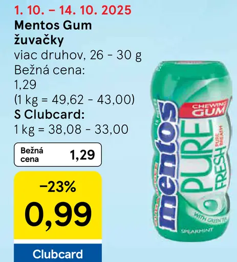 Mentos Gum žuvačky