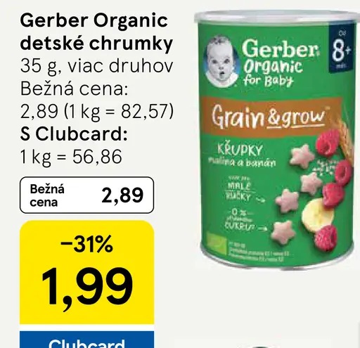 Gerber Organic detské chrumky