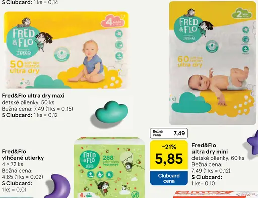 Fred&Flo ultra dry maxi detské plienky