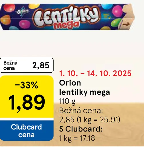 Orion lentilky mega