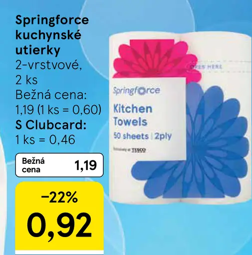 Springforce kuchynské utierky