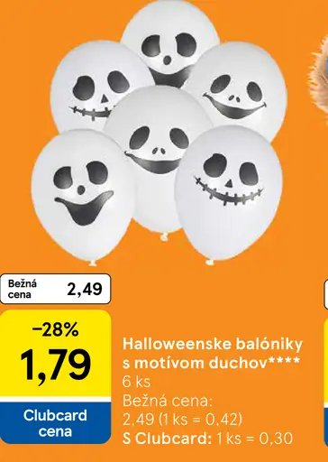 Halloween balóny s motívom duchov