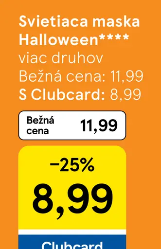 Svietiaca maska Halloween
