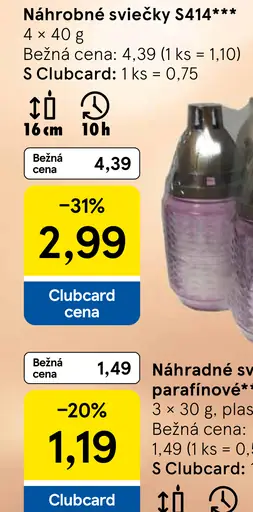 Náhrobné sviečky S414