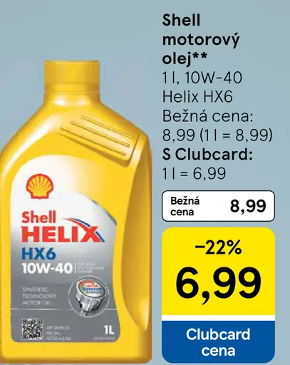 Shell motorový olej Helix HX6 10W-40