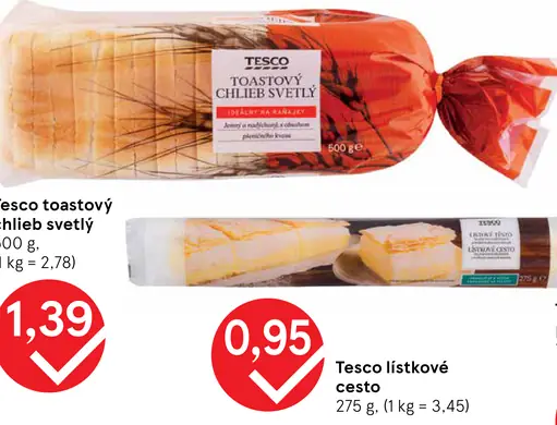 Tesco toastový chlieb maslový