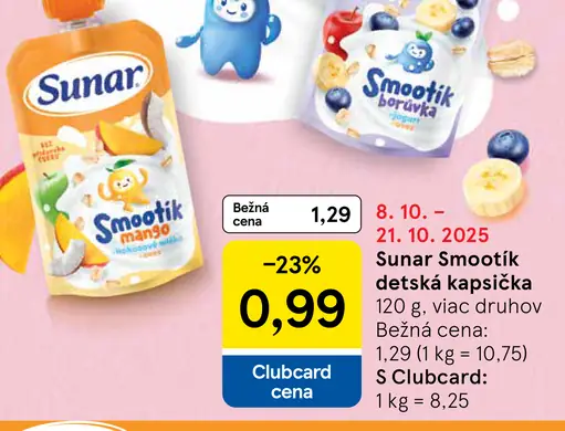 Sunar Smoothik detská kapsička